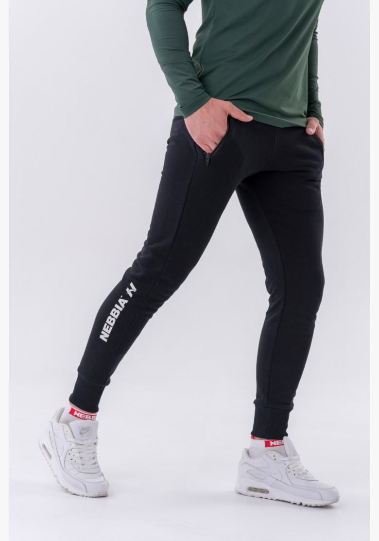 NEBBIA • NEBBIA Slim pantaloni con tasche con zip "Re-gain" neri • Nebshop.it NEBBIA • NEBBIA Slim pantaloni con tasche con zip "Re-gain" neri • Nebshop.it