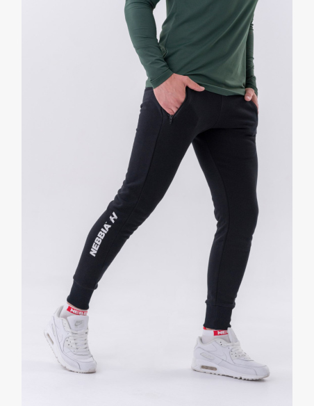 NEBBIA • NEBBIA Slim pantaloni con tasche con zip "Re-gain" neri • Nebshop.it