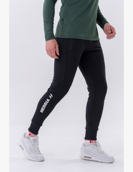 NEBBIA • NEBBIA Slim pantaloni con tasche con zip "Re-gain" neri • Nebshop.it