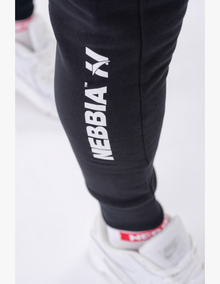 NEBBIA • NEBBIA Slim pantaloni con tasche con zip "Re-gain" neri • Nebshop.it
