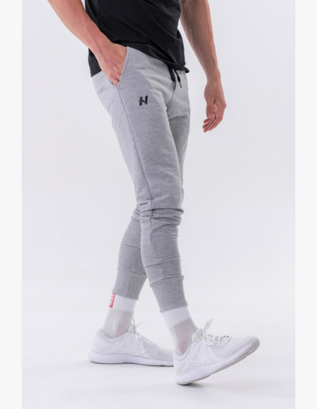NEBBIA • NEBBIA Slim pantaloni con tasche laterali "Reset" grigi • Nebshop.it