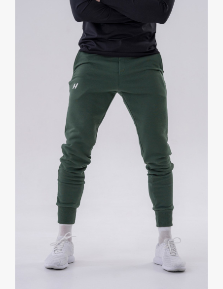 NEBBIA • NEBBIA Slim tepláky s bočnými vreckami "Reset" zelené • Nebshop.sk