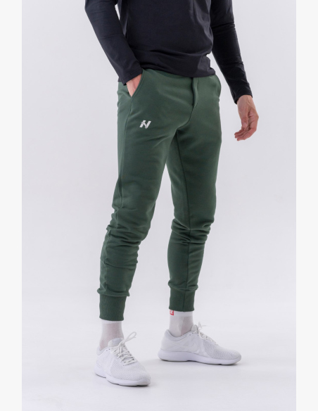 NEBBIA • NEBBIA Slim tepláky s bočnými vreckami "Reset" zelené • Nebshop.sk