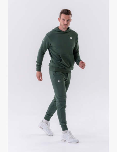 NEBBIA • NEBBIA Slim tepláky s bočnými vreckami "Reset" zelené • Nebshop.sk