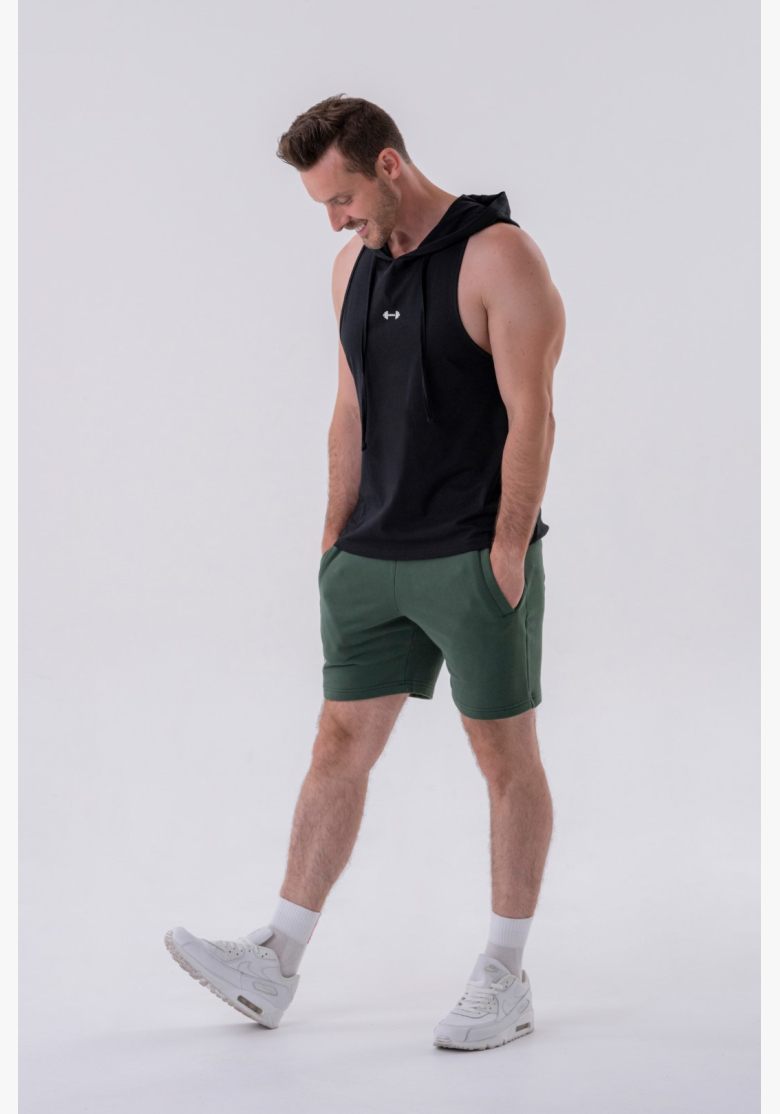 NEBBIA • NEBBIA Fitness tank top with hood black • Nebshop.cz NEBBIA • NEBBIA Fitness tank top with hood black • Nebshop.cz