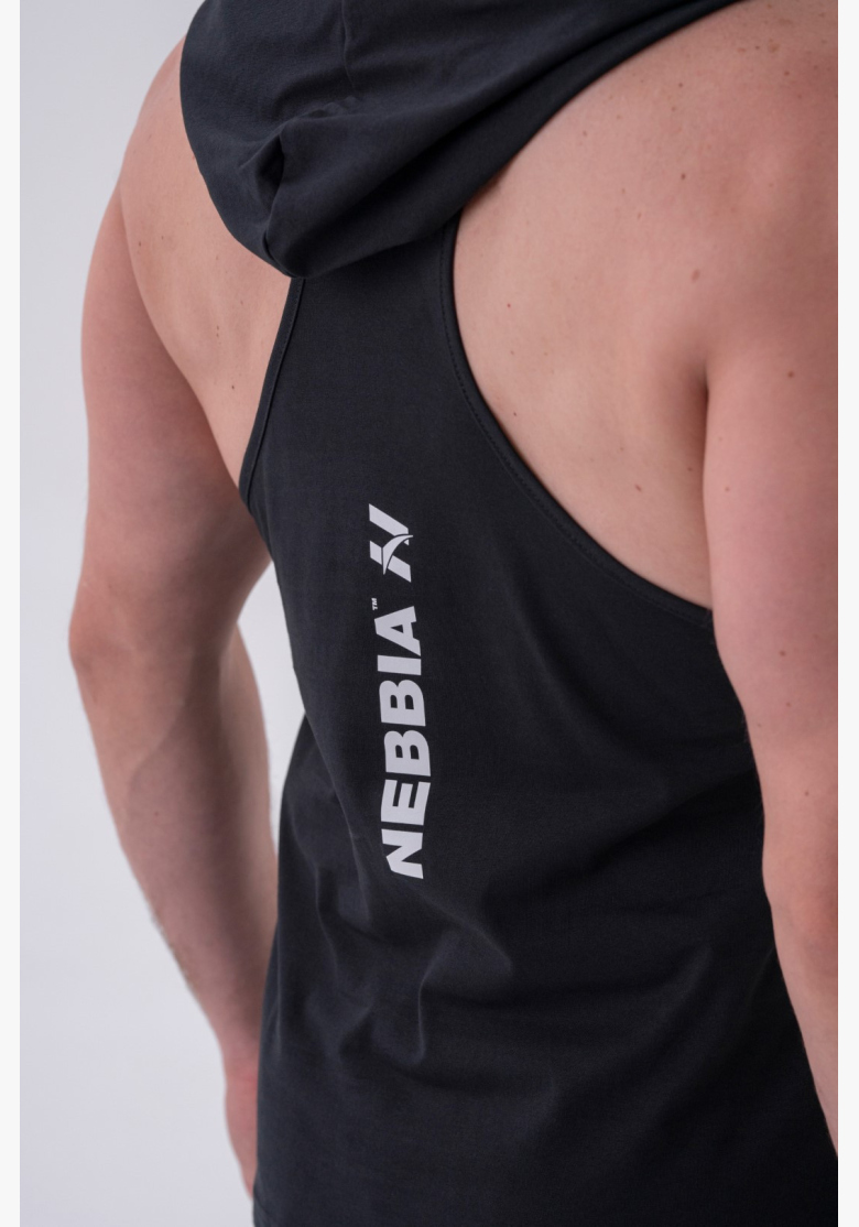 NEBBIA • NEBBIA Fitness canotta con cappuccio nera • Nebshop.cz NEBBIA • NEBBIA Fitness canotta con cappuccio nera • Nebshop.cz