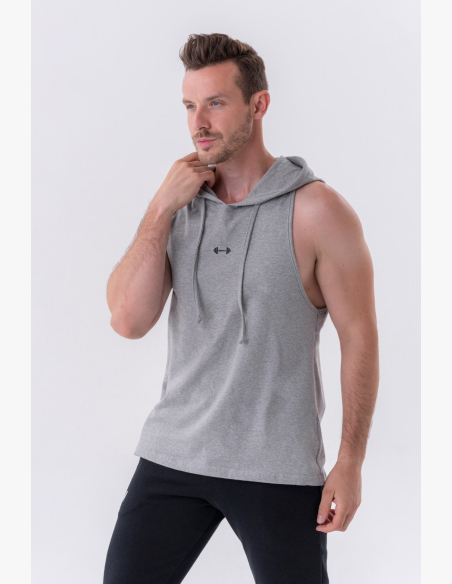 NEBBIA • NEBBIA Fitness tielko s kapucňou šedé • Nebshop.sk