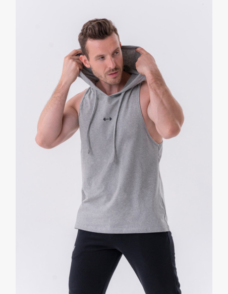 NEBBIA • NEBBIA Fitness tielko s kapucňou šedé • Nebshop.sk