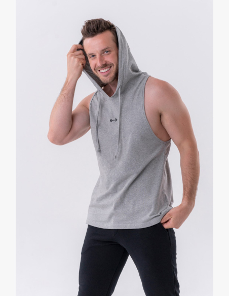 NEBBIA • NEBBIA Fitness tielko s kapucňou šedé • Nebshop.sk