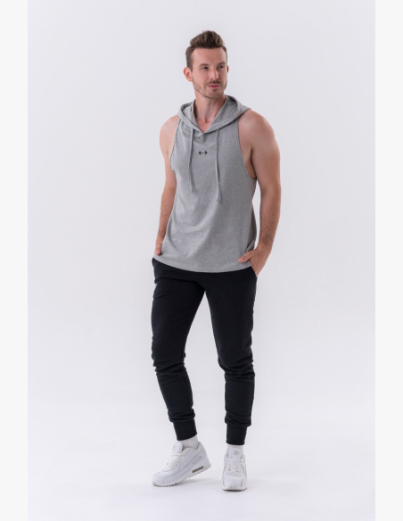 NEBBIA • NEBBIA Fitness tielko s kapucňou šedé • Nebshop.sk