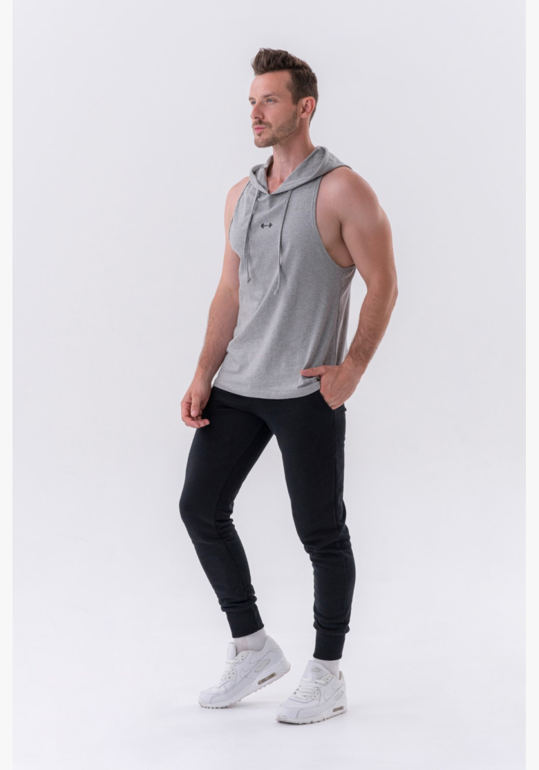 NEBBIA • Canotta Fitness NEBBIA con cappuccio grigia • Nebshop.cz NEBBIA • Canotta Fitness NEBBIA con cappuccio grigia • Nebshop.cz