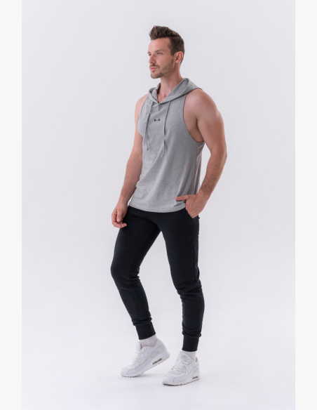 NEBBIA • NEBBIA Fitness tielko s kapucňou šedé • Nebshop.sk