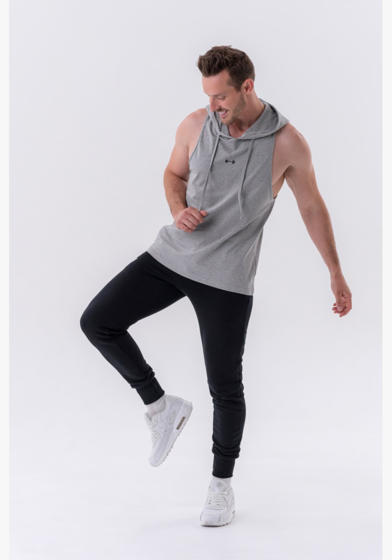 NEBBIA • Canotta Fitness NEBBIA con cappuccio grigia • Nebshop.cz NEBBIA • Canotta Fitness NEBBIA con cappuccio grigia • Nebshop.cz