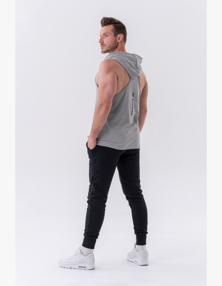 NEBBIA • NEBBIA Fitness tielko s kapucňou šedé • Nebshop.sk