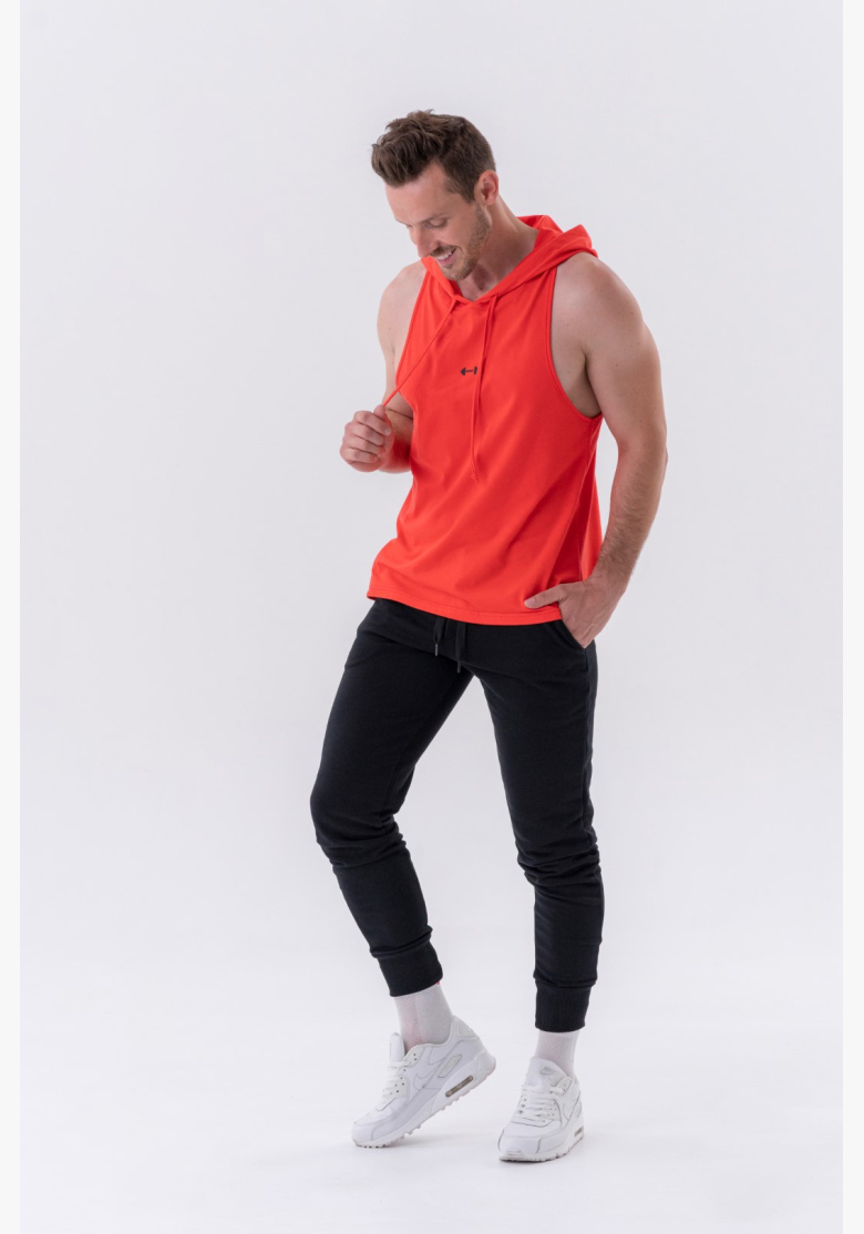 NEBBIA • NEBBIA Fitness canotta con cappuccio rossa • Nebshop.cz NEBBIA • NEBBIA Fitness canotta con cappuccio rossa • Nebshop.cz