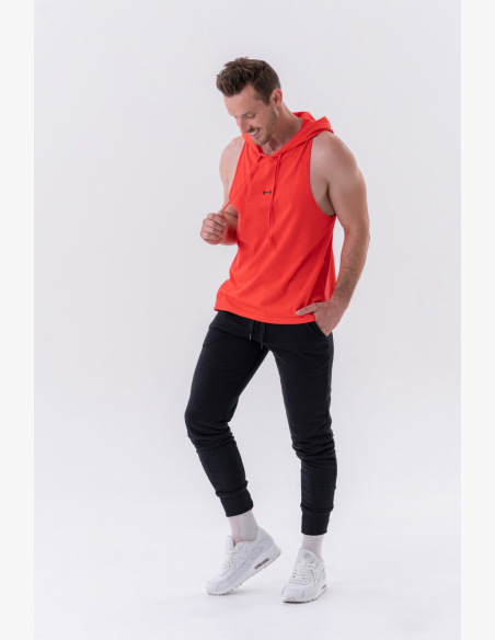 NEBBIA • NEBBIA Fitness canotta con cappuccio rossa • Nebshop.cz