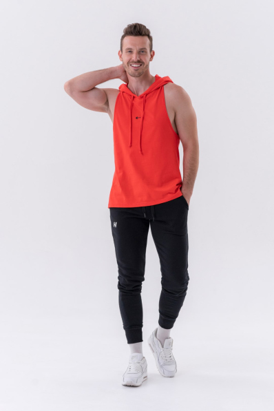 NEBBIA • NEBBIA Fitness tílko s kapucí červené • Nebshop.cz