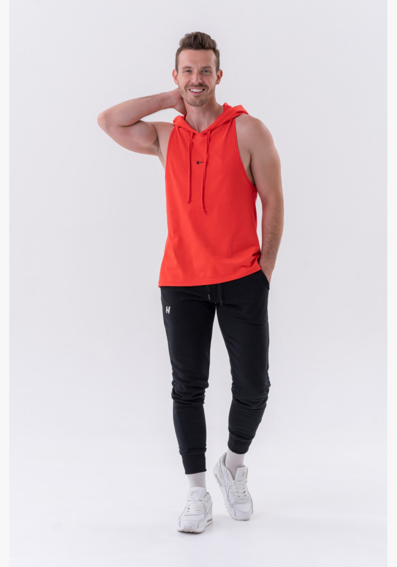 NEBBIA • NEBBIA Fitness canotta con cappuccio rossa • Nebshop.cz NEBBIA • NEBBIA Fitness canotta con cappuccio rossa • Nebshop.cz
