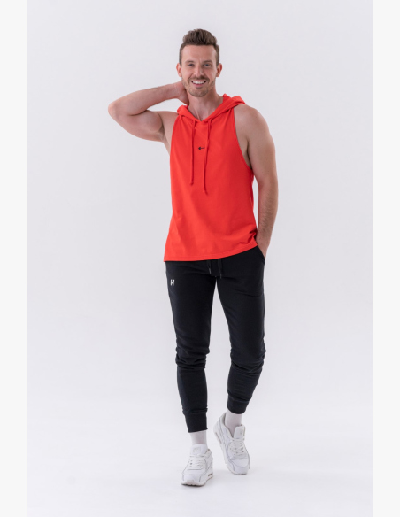NEBBIA • NEBBIA Fitness canotta con cappuccio rossa • Nebshop.cz
