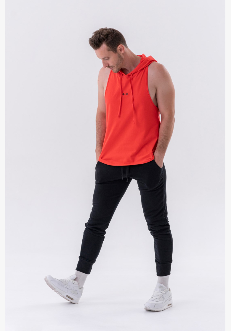 NEBBIA • NEBBIA Fitness canotta con cappuccio rossa • Nebshop.cz NEBBIA • NEBBIA Fitness canotta con cappuccio rossa • Nebshop.cz