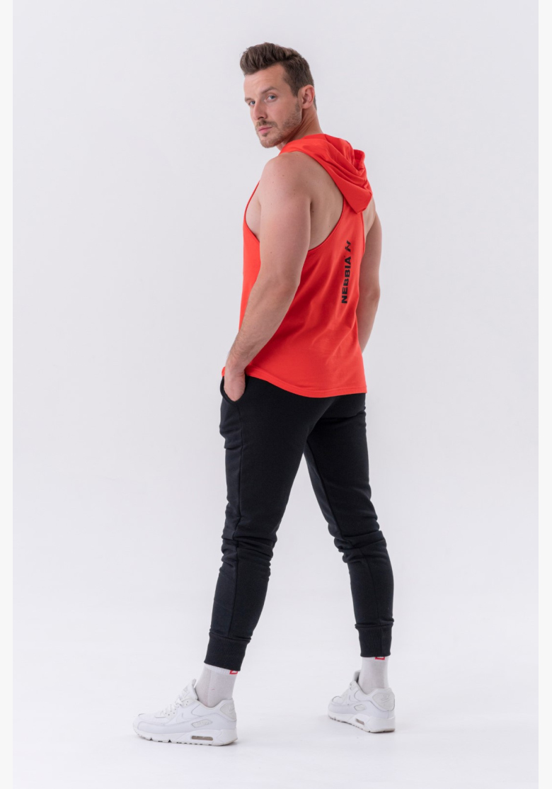 NEBBIA • NEBBIA Fitness canotta con cappuccio rossa • Nebshop.cz NEBBIA • NEBBIA Fitness canotta con cappuccio rossa • Nebshop.cz