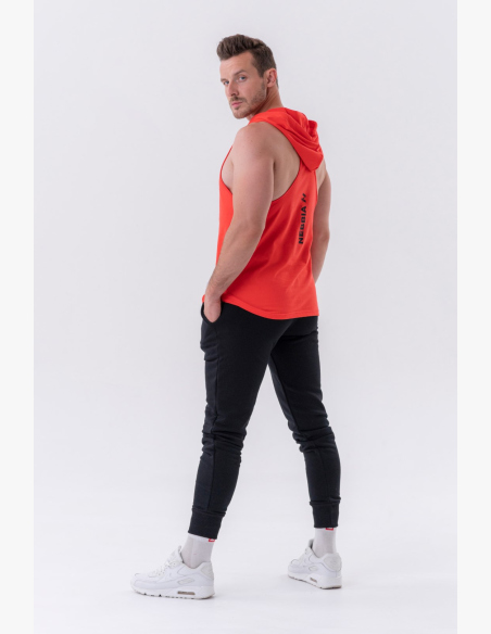 NEBBIA • NEBBIA Fitness canotta con cappuccio rossa • Nebshop.cz