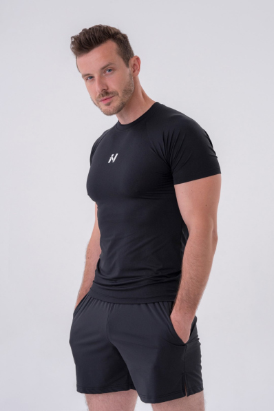 NEBBIA • NEBBIA T-shirt funzionale slim-fit nero • Nebshop.it 2