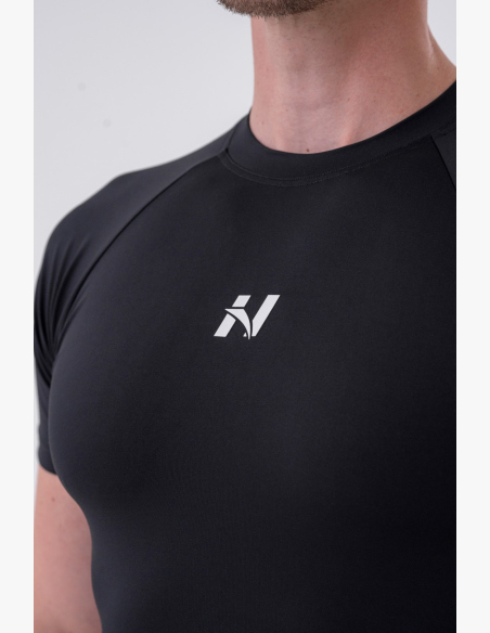 NEBBIA • NEBBIA T-shirt funzionale slim-fit nero • Nebshop.it