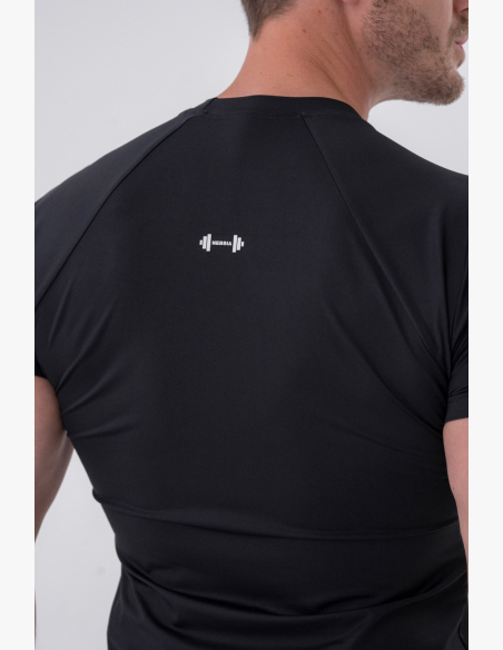 NEBBIA • NEBBIA T-shirt funzionale slim-fit nero • Nebshop.it