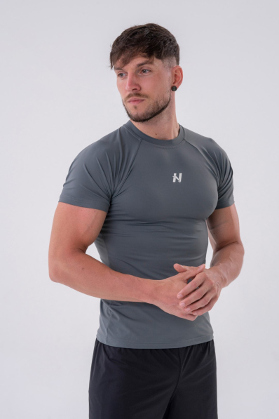 NEBBIA • NEBBIA T-Shirt funzionale slim-fit grigio • Nebshop.it 2