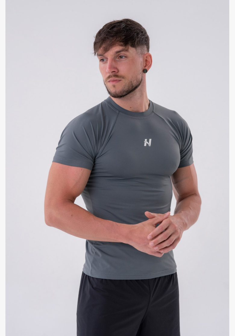 NEBBIA • NEBBIA T-Shirt funzionale slim-fit grigio • Nebshop.it NEBBIA • NEBBIA T-Shirt funzionale slim-fit grigio • Nebshop.it