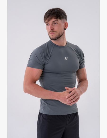 NEBBIA • NEBBIA Funkční Slim-fit tričko šedé • Nebshop.cz