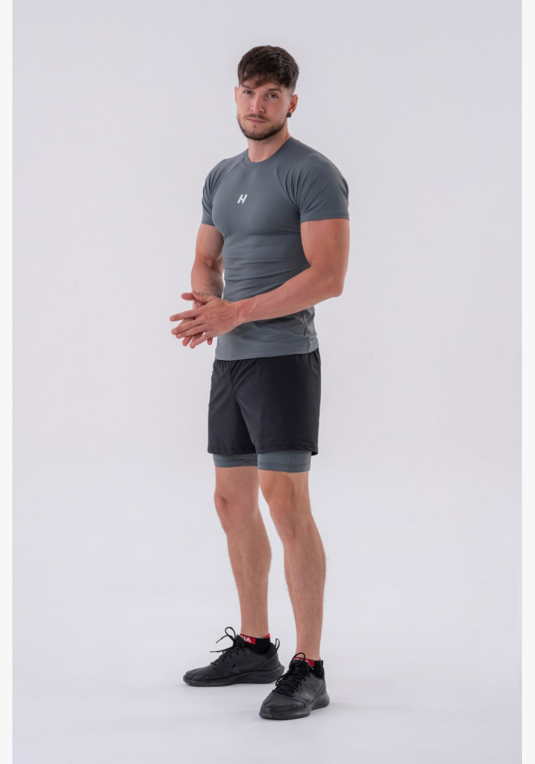 NEBBIA • NEBBIA Funkčné Slim-fit tričko šedé • Nebshop.sk NEBBIA • NEBBIA Funkčné Slim-fit tričko šedé • Nebshop.sk