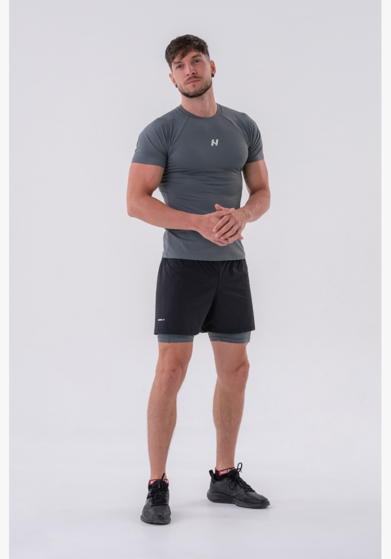 NEBBIA • NEBBIA Funkčné Slim-fit tričko šedé • Nebshop.sk NEBBIA • NEBBIA Funkčné Slim-fit tričko šedé • Nebshop.sk