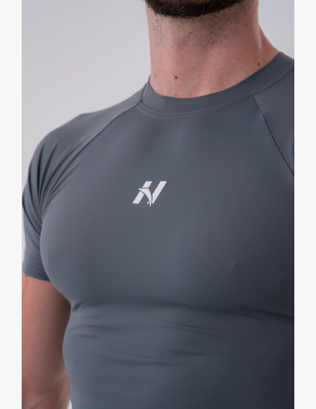 NEBBIA • NEBBIA T-Shirt funzionale slim-fit grigio • Nebshop.it