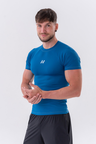 NEBBIA • NEBBIA Maglietta funzionale Slim-fit blu • Nebshop.cz