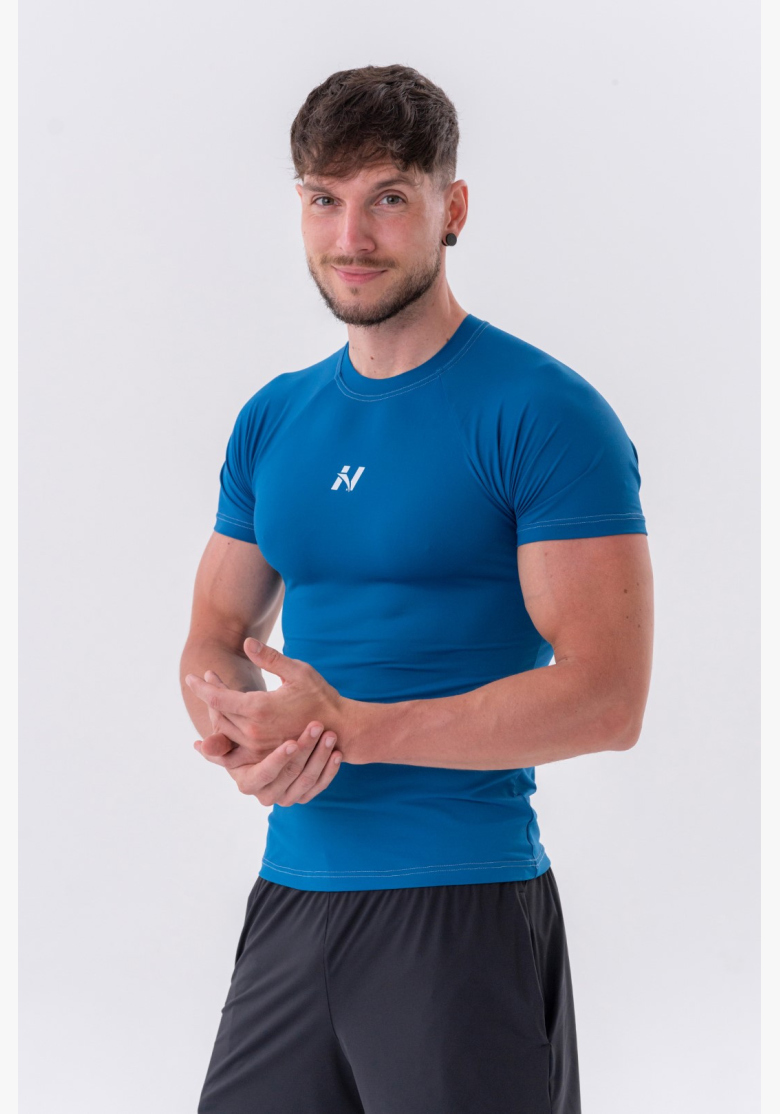 NEBBIA • NEBBIA Maglietta funzionale Slim-fit blu • Nebshop.cz NEBBIA • NEBBIA Maglietta funzionale Slim-fit blu • Nebshop.cz