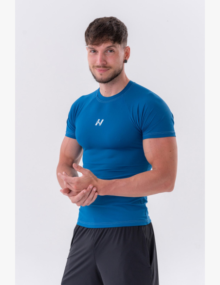 NEBBIA • NEBBIA Maglietta funzionale Slim-fit blu • Nebshop.cz
