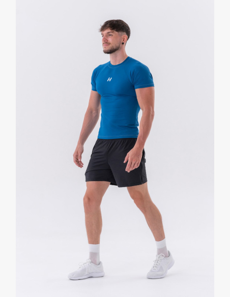 NEBBIA • NEBBIA Maglietta funzionale Slim-fit blu • Nebshop.cz