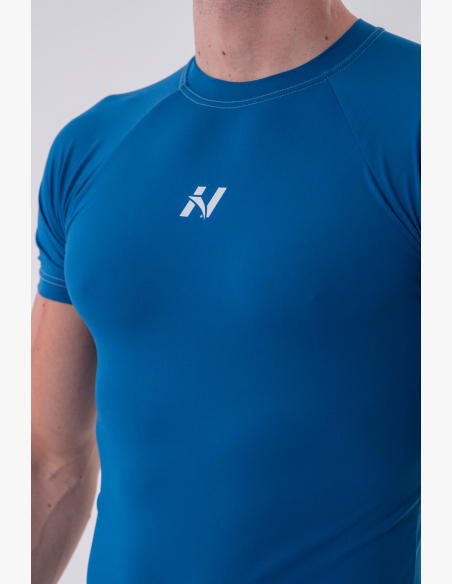 NEBBIA • NEBBIA Maglietta funzionale Slim-fit blu • Nebshop.cz