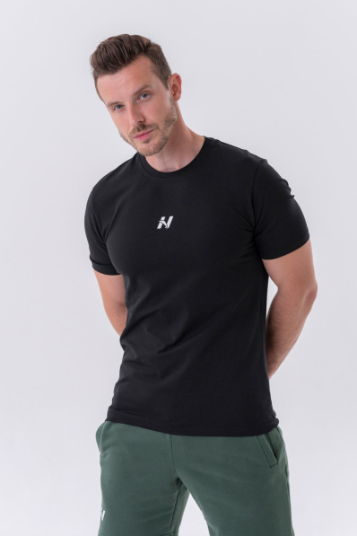 NEBBIA • NEBBIA Maglietta classica "Reset" nera • Nebshop.cz