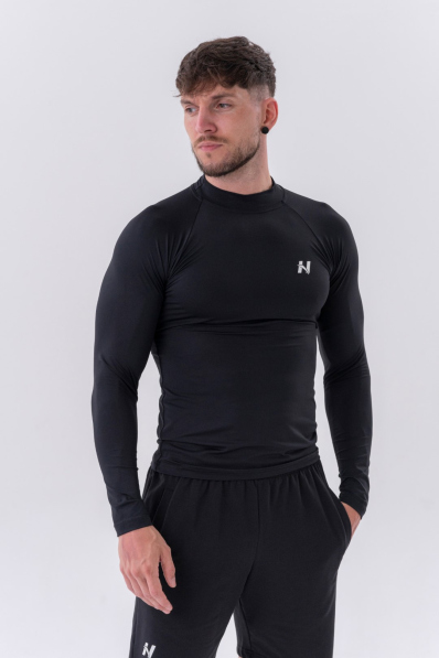 NEBBIA • NEBBIA T-shirt funzionale a maniche lunghe "Active" nera • Nebshop.it 2