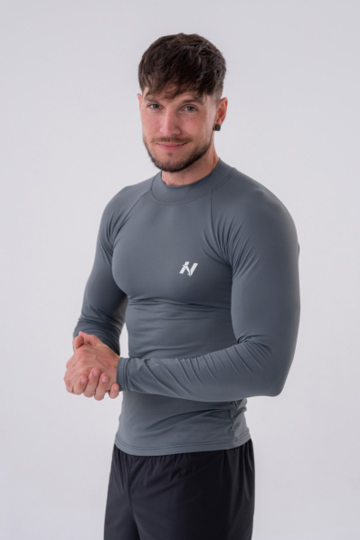 NEBBIA • NEBBIA Maglietta funzionale a maniche lunghe "Active" grigia • Nebshop.it