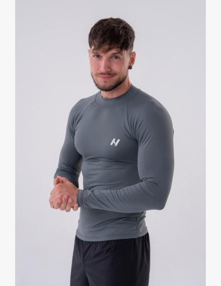 NEBBIA • NEBBIA Maglietta funzionale a maniche lunghe "Active" grigia • Nebshop.it