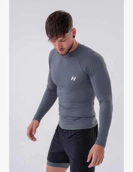 NEBBIA • NEBBIA Maglietta funzionale a maniche lunghe "Active" grigia • Nebshop.it