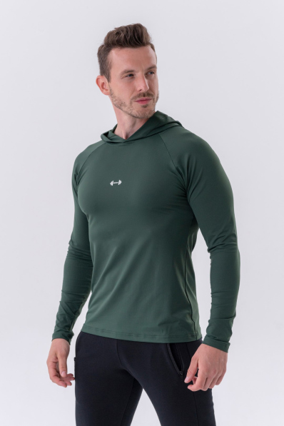 NEBBIA • NEBBIA Maglietta a maniche lunghe con cappuccio verde • Nebshop.it 2