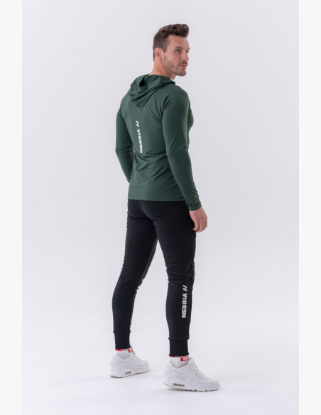 NEBBIA • NEBBIA Long Sleeve Hoodie Green • Nebshop.cz