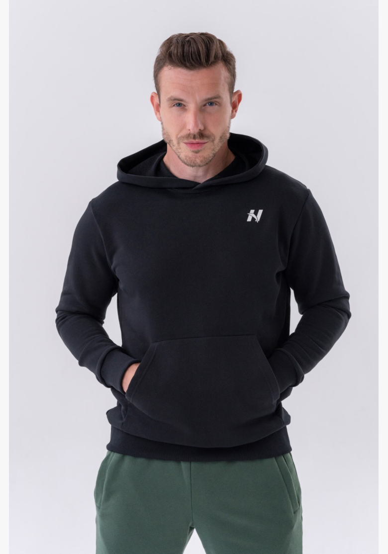 NEBBIA • NEBBIA Hooded sweatshirt with front pocket black • Nebshop.com NEBBIA • NEBBIA Hooded sweatshirt with front pocket black • Nebshop.com