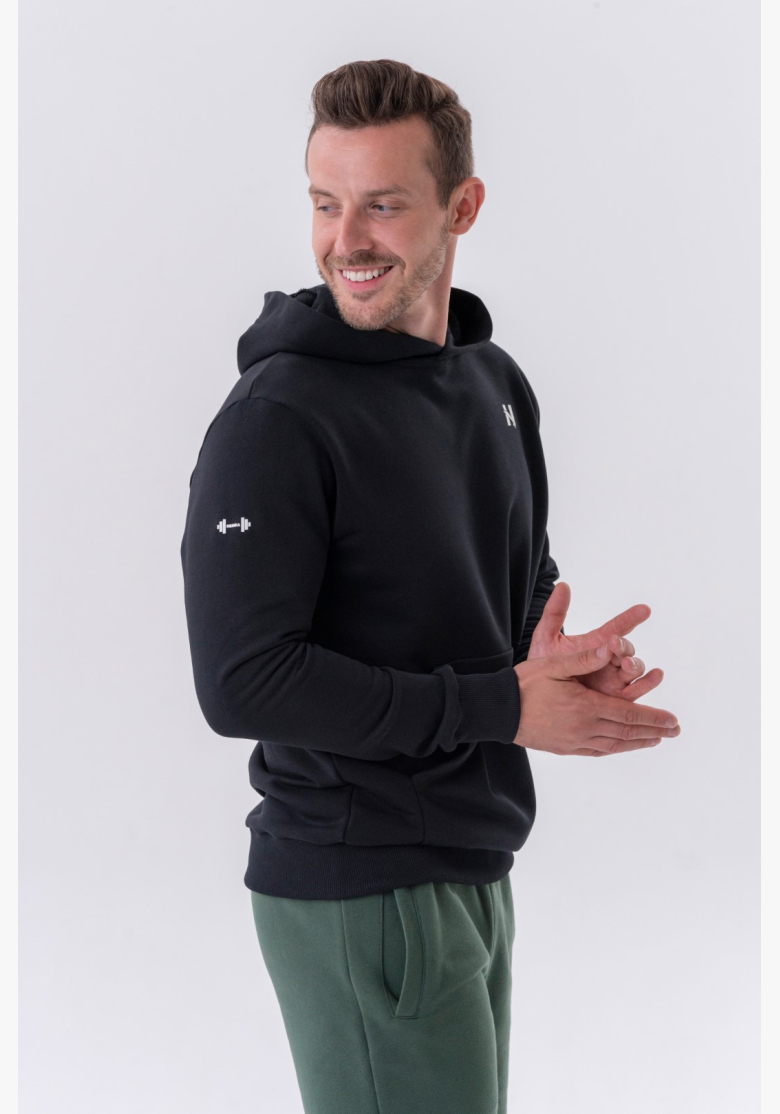 NEBBIA • NEBBIA Mikina cez hlavu s kapucňou a prednou kapsou čierna • Nebshop.sk NEBBIA • NEBBIA Mikina cez hlavu s kapucňou a prednou kapsou čierna • Nebshop.sk