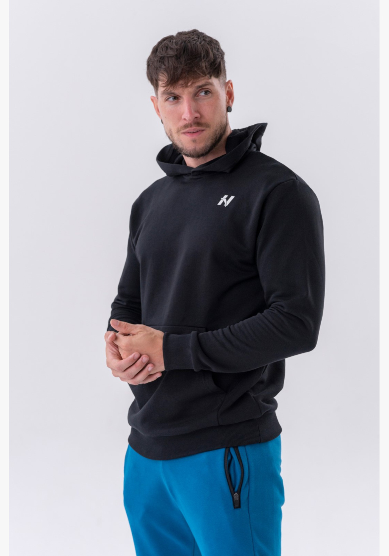 NEBBIA • NEBBIA Mikina cez hlavu s kapucňou a prednou kapsou čierna • Nebshop.sk NEBBIA • NEBBIA Mikina cez hlavu s kapucňou a prednou kapsou čierna • Nebshop.sk
